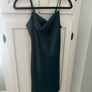 bebe Emerald Green Spaghetti Strap Mini Dress